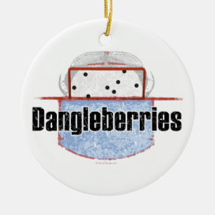 Hockey Dangleberries Ceramic Tree Decoration