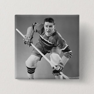 Hockey Defenseman 15 Cm Square Badge