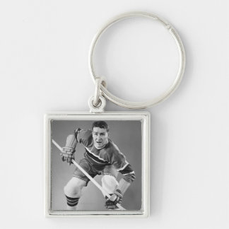 Hockey Defenseman Key Ring