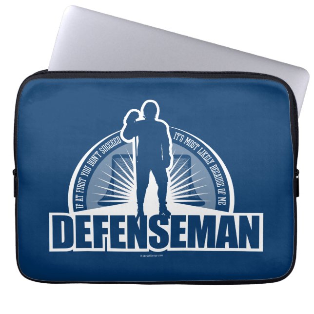Hockey Defenseman Laptop Sleeve (Front)