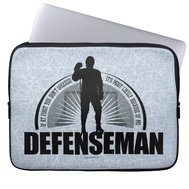 Hockey Defenseman Laptop Sleeve (Front)