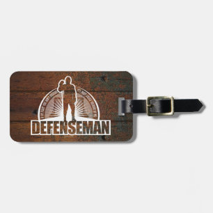 Hockey Defenseman Luggage Tag