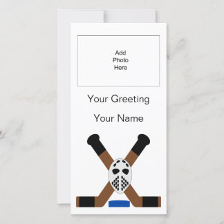 Hockey Design Personalised Photo Card
