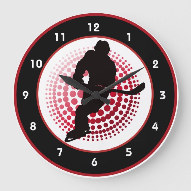Hockey Design Wall Clock (Front)