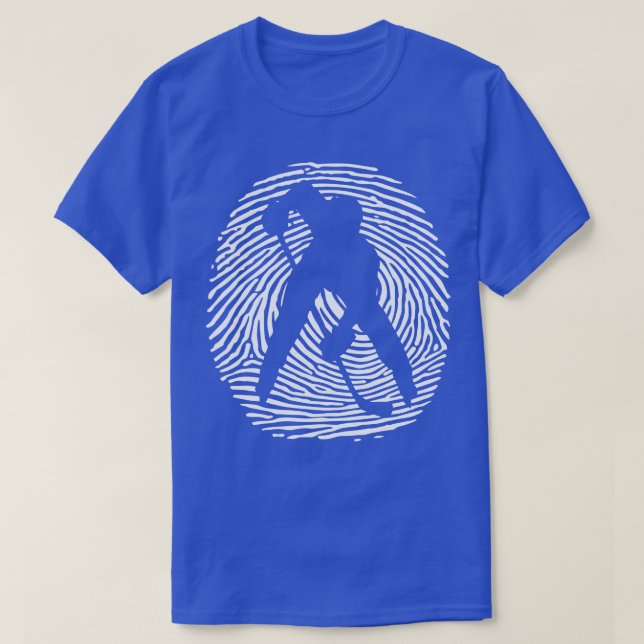 Hockey Dna Fingerprint Hockey  T-Shirt (Design Front)