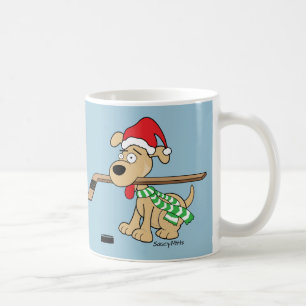 Hockey Dog Christmas Mug