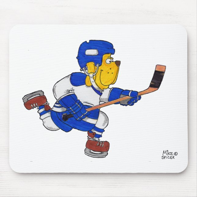 HOCKEY DOG MOUSE MAT (Front)