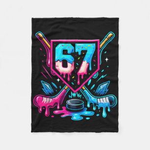 Hockey Drip 6 7 Number 67 Six Seven Meme Men Boys  Fleece Blanket