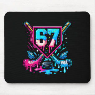 Hockey Drip 6 7 Number 67 Six Seven Meme Men Boys Mouse Mat