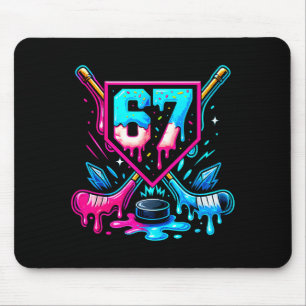 Hockey Drip 6 7 Number 67 Six Seven Meme Men Boys  Mouse Mat
