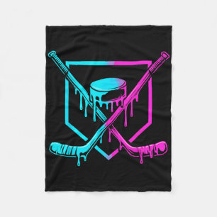 Hockey Drip For Boys Ice Cream Drip Youth Boys Hoc Fleece Blanket