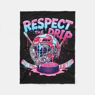 Hockey Drip For Boys Ice Cream Drip Youth Kids Fun Fleece Blanket