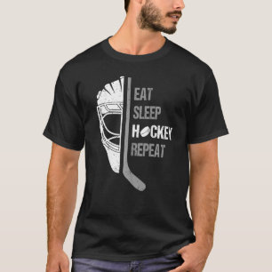Hockey Eat Sleep Hockey Repeat Christmas For Kids  T-Shirt