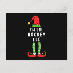 Hockey Elf Christmas Matching Family Gift Postcard