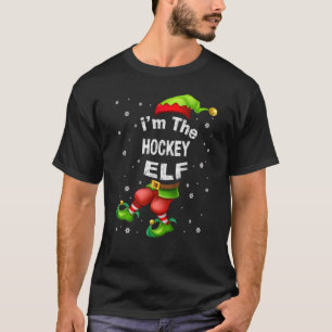 Hockey Elf Matching Family Group Christmas Pajama T-Shirt