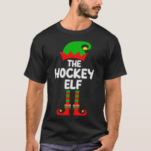 Hockey Elf Matching Family Group Christmas Party P T-Shirt