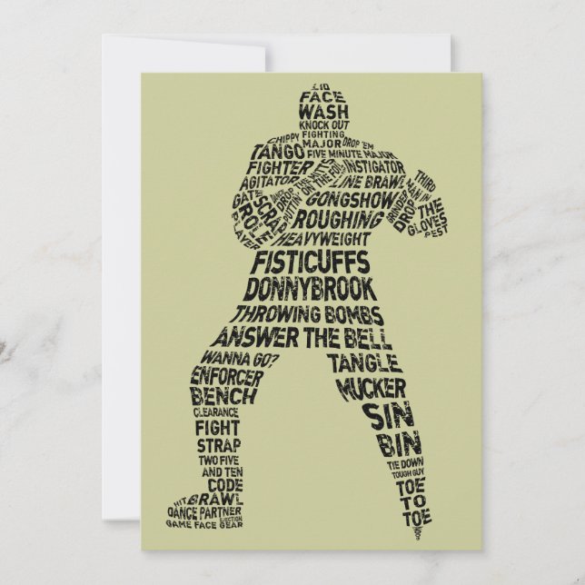 Hockey Enforcer Invitation (Front)