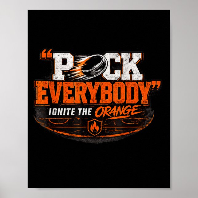 Hockey Enforcer Orange 1 Poster (Front)
