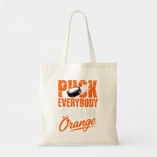 Hockey Enforcer Orange Funny Hockey Sport Tote Bag