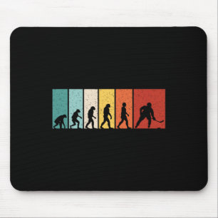 Hockey Evolution Retro Ice Hockey Player Men Boys  Mouse Mat