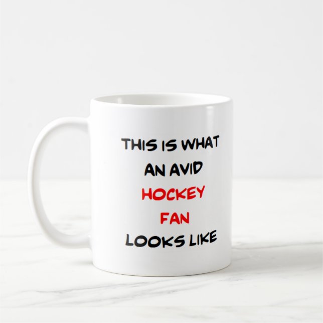 hockey fan, avid coffee mug (Left)