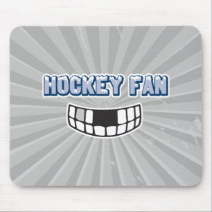 hockey fan missing teeth funny sports design mouse mat