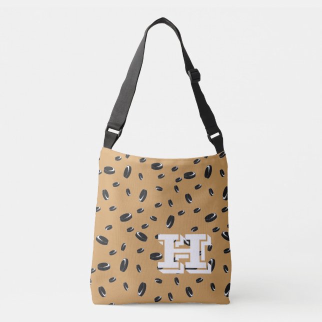 Hockey Fan Monogram Crossbody Bag (Front)