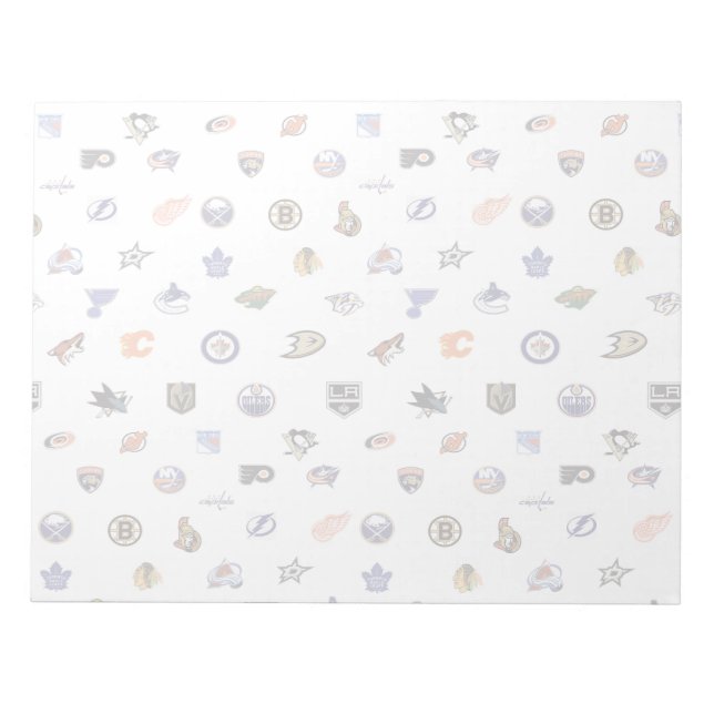 Hockey Fanatic Hockey Teams Logo Water Mark Pad (Front)