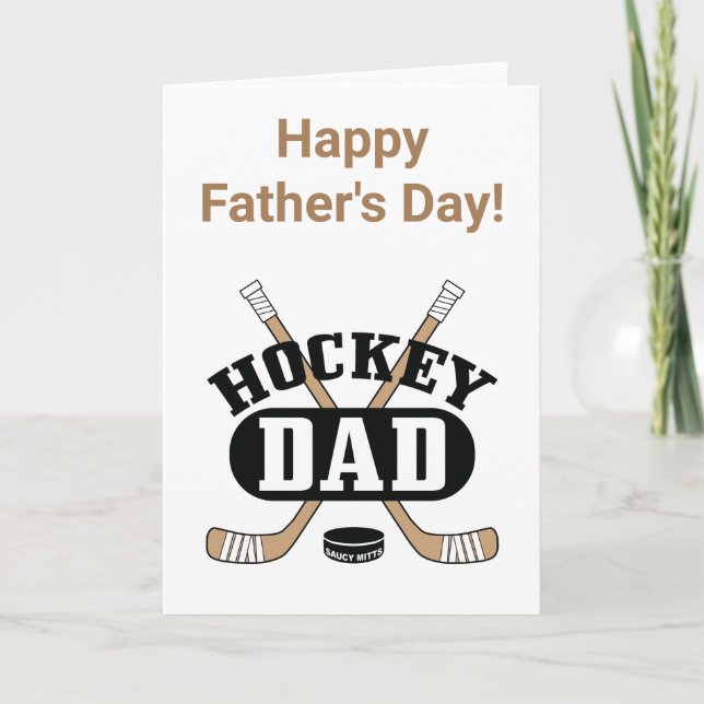 Hockey Father's Day Hockey Sticks Hockey Dad Card (Front)