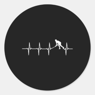 Hockey - Field Hockey Heartbeat for hockey player Classic Round Sticker