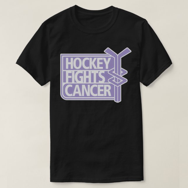 HOCKEY FIGHTS CANCER T-Shirt (Design Front)