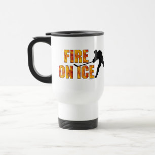 Hockey Fire On Ice Travel Mug