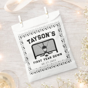 Hockey First Year Down 1st Birthday Paper Favour Bags