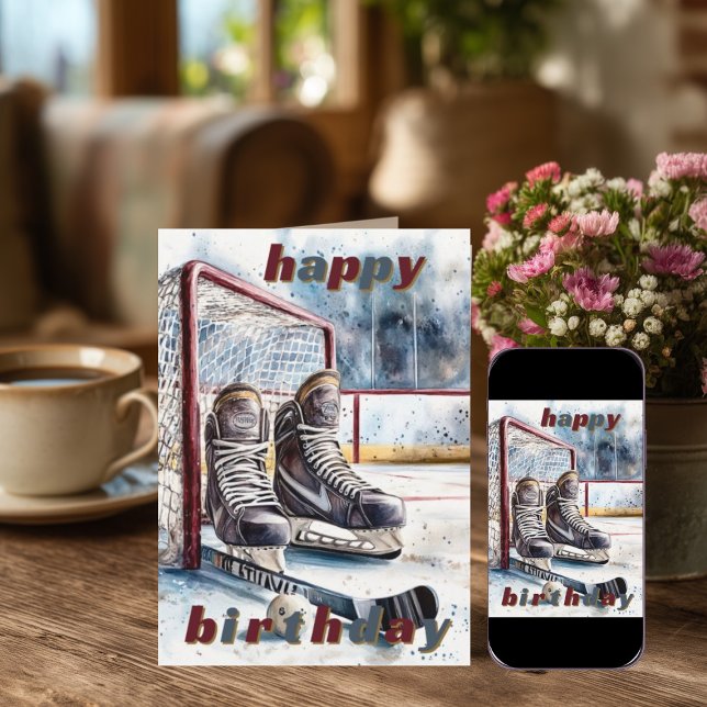 Hockey Folded Greeting Card (Creator Uploaded)