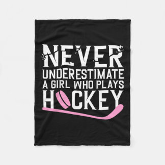 Hockey For Women Girls Ice Hockey Player Hockey Lo Fleece Blanket