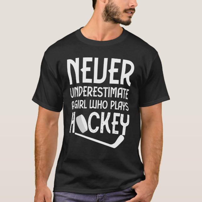  Hockey For Women Girls Ice Hockey Player Hockey  T-Shirt (Front)