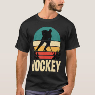 Hockey Funny Hockey Frisbee Lover Retro Vintage 70 T-Shirt