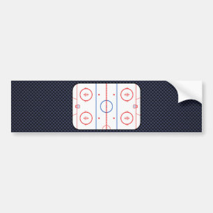 Hockey Game Companion Carbon Fiber Style Bumper Sticker