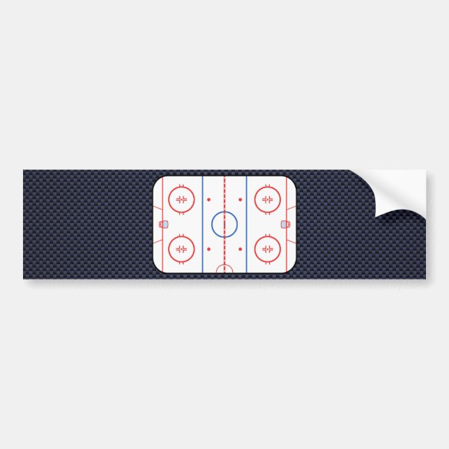 Hockey Game Companion Carbon Fiber Style Bumper Sticker (Front)