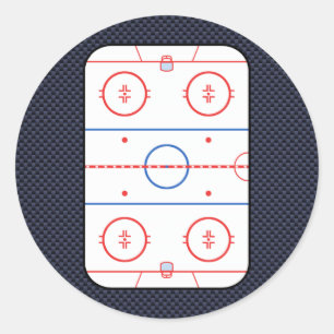Hockey Game Companion Carbon Fibre Style Classic Round Sticker