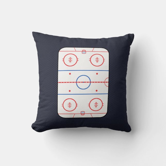 Hockey Game Companion Carbon Fibre Style Cushion (Front)