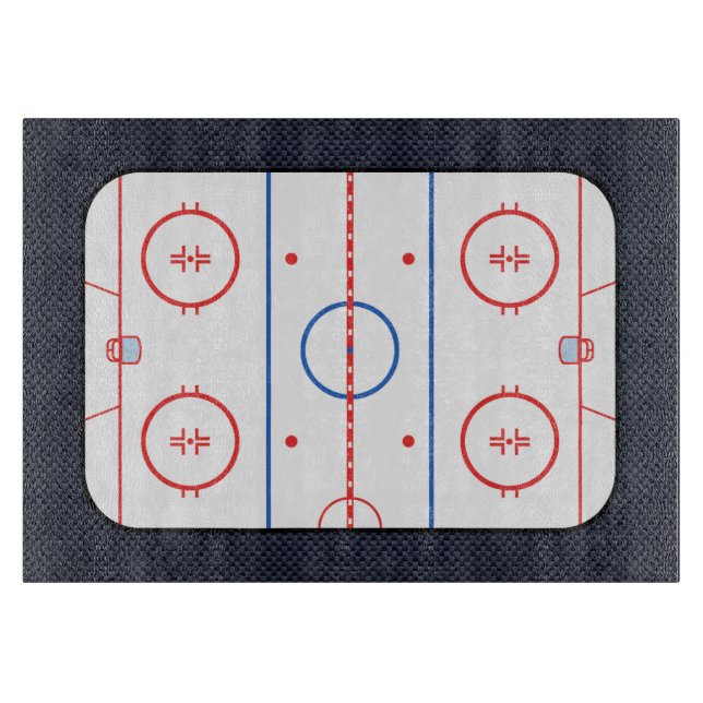 Hockey Game Companion Carbon Fibre Style Cutting Board (Front)