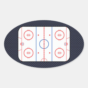 Hockey Game Companion Carbon Fibre Style Oval Sticker