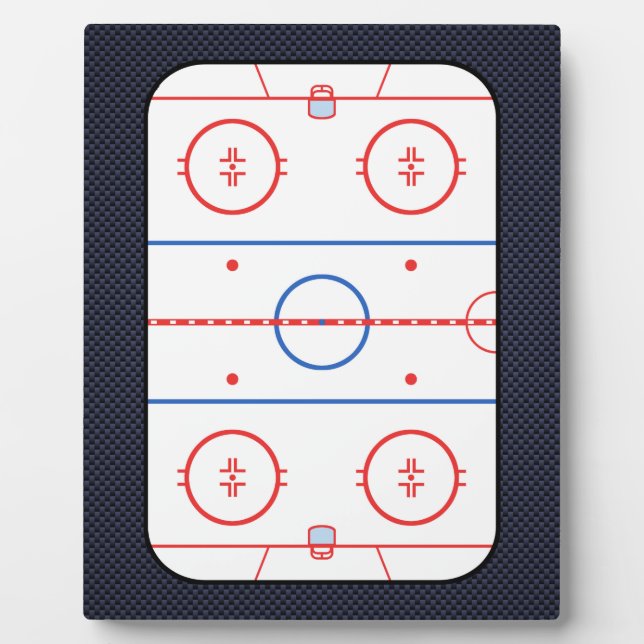 Hockey Game Companion Carbon Fibre Style Plaque (Front)
