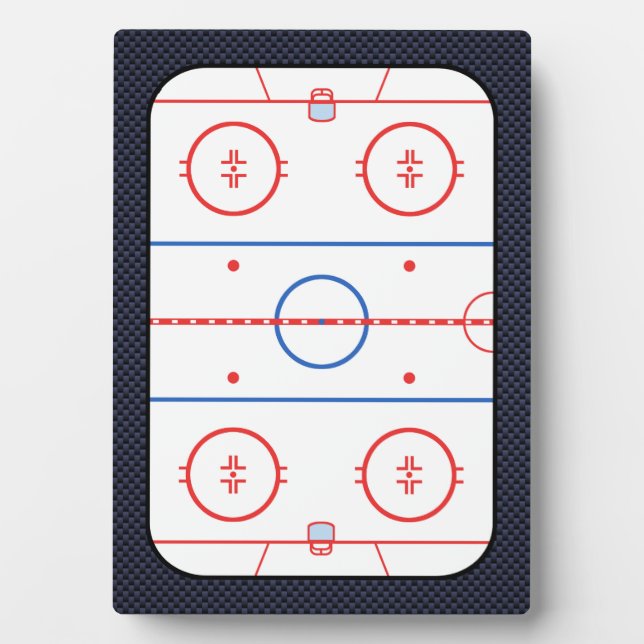 Hockey Game Companion Carbon Fibre Style Plaque (Front)