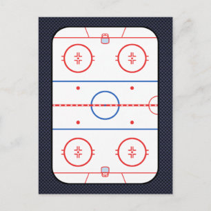 Hockey Game Companion Carbon Fibre Style Postcard