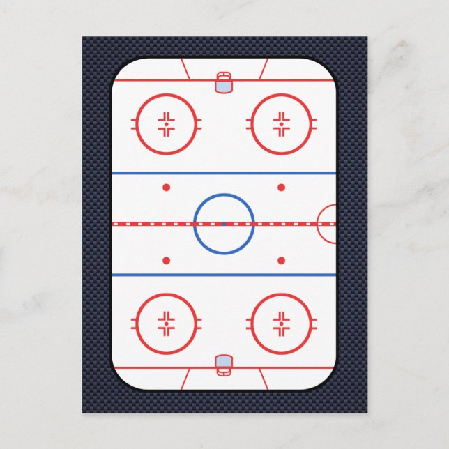 Hockey Game Companion Carbon Fibre Style Postcard (Front)