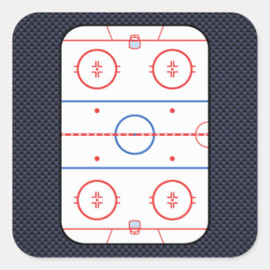Hockey Game Companion Carbon Fibre Style Square Sticker