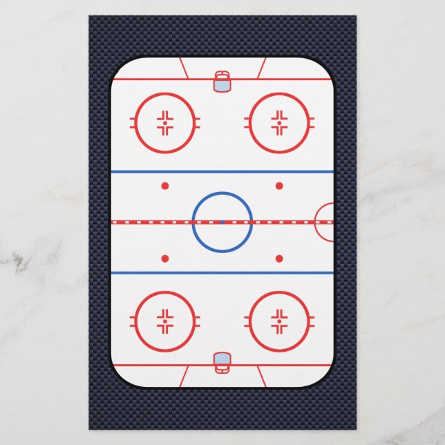 Hockey Game Companion Carbon Fibre Style Stationery (Front)