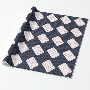 Hockey Game Companion Carbon Fibre Style Wrapping Paper